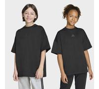 T-Shirt ADIDAS SPORTSWEAR "J FI OVSZ TEE", Jungen, Gr. 128, schwarz, schwarz, Obermaterial: 53% Baumwolle, 47% Polyester, Rundhals, Shirts T-Shirt, für Kinder, mit Rundhalsausschnitt, ohne Verschluss,