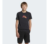 T-Shirt ADIDAS SPORTSWEAR "J FOOD T", Jungen, Gr. 128, schwarz, Obermaterial: 100% Baumwolle, normal, Rundhals, Shirts T-Shirt (45501022-128) schwarz