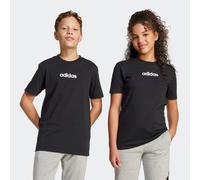T-Shirt ADIDAS SPORTSWEAR "J LIN TEE 160", Jungen, Gr. 176, schwarz-weiß (schwarz, weiß), Obermaterial: 100% Baumwolle, Rundhals, Shirts T-Shirt, sportlicher Stil, Rundhalsausschnitt, lässige Passform