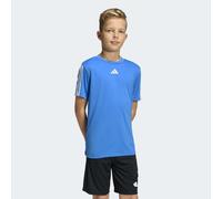 T-Shirt ADIDAS SPORTSWEAR "J TR-ES 3S TEE", Mädchen, Gr. 176, ray blau, weiß, Obermaterial: 100% Polyester, Rundhals, Shirts T-Shirt (36774330-176) ray blau, weiß