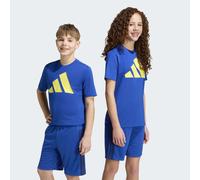 T-Shirt ADIDAS SPORTSWEAR "TRAIN ESSENTIALS BIG LOGO", Jungen, Gr. 140, blau (royal blau, pure lemon), Obermaterial: 100% Polyester, Rundhals, Shirts T-Shirt (42872050-140) royal blau, pure lemon