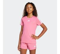 T-Shirt ADIDAS SPORTSWEAR "JG TR-ES 3S TEE", Mädchen, Gr. 170, pink (pink fusion, weiß), Obermaterial: 100% Polyester, normal, Rundhals, Shirts T-Shirt, für Kinder, mit sportlichem Stil, Kurzarmdesign