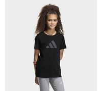 T-Shirt ADIDAS SPORTSWEAR "JUNIOR GIRLS GRAFIK, TIERMUSTER", Mädchen, Gr. 140, schwarz, Obermaterial: 100% Baumwolle, normal, Rundhals, Shirts T-Shirt (11409432-140) schwarz