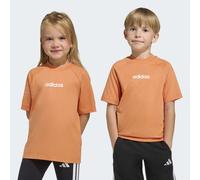 T-Shirt ADIDAS SPORTSWEAR "LK LIN TEE 160", Jungen, Gr. 110, duor, weiß, Obermaterial: 100% Baumwolle, Rundhals, Shirts T-Shirt, für Kinder, Rundhalsausschnitt, ohne Verschluss, weiches Material (8657