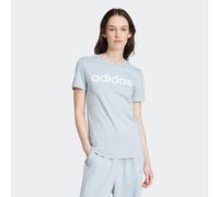 T-Shirt ADIDAS SPORTSWEAR "LOUNGEWEAR ESSENTIALS SLIM LOGO", Damen, Gr. S, blau (wonder blau), Obermaterial: 100% Baumwolle, Rundhals, Shirts T-Shirt (49006068-S) wonder blau