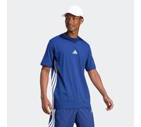 T-Shirt ADIDAS SPORTSWEAR "M 3S SJ T", Herren, Gr. M, blau (dunkelblau, weiß), Obermaterial: 100% Baumwolle, normal, Rundhals, Shirts T-Shirt, mit Rundhalsausschnitt, aus Baumwolle, weiches Single Jer