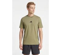 T-Shirt ADIDAS SPORTSWEAR "ESSENTIALS 3-STREIFEN SINGLE JERSEY", Gr. M, wonder cargo, schwarz, Obermaterial: 100% Baumwolle, normal, Rundhals, Shirts T-Shirt, mit Rundhalsausschnitt, aus Baumwolle, we