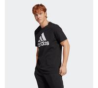 T-Shirt ADIDAS SPORTSWEAR "M BL SJ T", Herren, Gr. S, schwarz-weiß (schwarz, weiß), Obermaterial: 100% Baumwolle, Rundhals, Shirts T-Shirt, Kurzarm, für Fitness und Freizeit, mit großem Logodruck (503