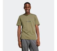 T-Shirt ADIDAS SPORTSWEAR "M C CAMO LIN T", Herren, Gr. M, grün (olive strata), Obermaterial: 100% Baumwolle, sportlich, Kurzarm, Shirts (57149566-M) olive strata