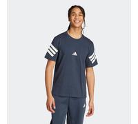 T-Shirt ADIDAS SPORTSWEAR "M FI 3S REG T", Damen, Gr. M, blau (aurora ink), Obermaterial: 100% Baumwolle, normal, Rundhals, Shirts T-Shirt (75796046-M) aurora ink