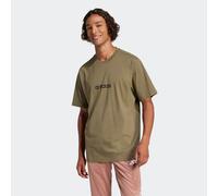 T-Shirt ADIDAS SPORTSWEAR "M LIN SJ T", Damen, Gr. M, grün (olive strata, schwarz), Obermaterial: 100% Baumwolle, normal, Rundhals, Shirts T-Shirt (17277405-M) olive strata, schwarz