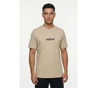 adidas Men's Essentials LINEAR Single Jersey Tee, Wonder Cargo/Black, S
