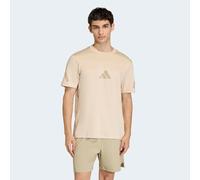 T-Shirt ADIDAS SPORTSWEAR "M Z.N.E. TEE", Herren, Gr. L, beige (crystal linen), Obermaterial: 100% Baumwolle, normal, Rundhals, Shirts T-Shirt, sportlicher Stil, Kurzarm, aus Baumwolle, ohne Verschlus