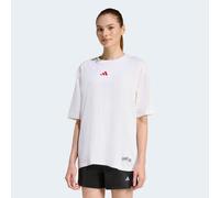 ADIDAS SPORT MINI EMBROIDERY OVERSIZED GRAPHIC T-SHIRT (YY627) XL White / Pure Ruby