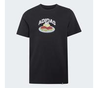 T-Shirt ADIDAS SPORTSWEAR "PASTA GRAPHIC JUNIOR", Jungen, Gr. 128, schwarz, Obermaterial: 100% Baumwolle, Shirts T-Shirt, mit auffälligem Grafikprint zum Thema Essen, aus Baumwolle, für Kinder (628334