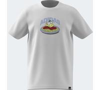 T-Shirt ADIDAS SPORTSWEAR "PASTA GRAPHIC JUNIOR", Jungen, Gr. 164, weiß, Obermaterial: 100% Baumwolle, Shirts T-Shirt, mit auffälligem Grafikprint zum Thema Essen, aus Baumwolle, für Kinder (14531025-