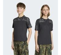 T-Shirt ADIDAS SPORTSWEAR "SEASONAL ESSENTIALS KIDS BAUMWOLL-, CAMOUFLAGE", Jungen, Gr. 176, schwarz (schwarz, carbon), Obermaterial: 100% Baumwolle, Rundhals, Shirts T-Shirt (96083932-176) schwarz, c