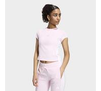 T-Shirt ADIDAS SPORTSWEAR "W 3S PAD BABY T", Damen, Gr. XL, rosa (clear pink, weiß), Obermaterial: 90% Baumwolle, 10% Elasthan, Rundhals, Shirts T-Shirt (95252769-XL) clear pink, weiß