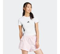 T-Shirt ADIDAS SPORTSWEAR "W 3S SJ BABY T", Damen, Gr. XXL, schwarz-weiß (weiß, schwarz), Obermaterial: 93% Baumwolle, 7% Elasthan, Rundhals, Shirts T-Shirt (52968565-XXL) weiß, schwarz