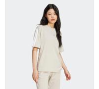 T-Shirt ADIDAS SPORTSWEAR "W 3S SJ BF T", Damen, Gr. M, grau (wonder aluminium, weiß), Obermaterial: 100% Baumwolle, normal, Rundhals, Shirts T-Shirt (66638936-M) wonder aluminium, weiß