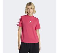 adidas Damen Essentials 3-Stripes Sleeve Cotton Shirt, Power pink/White, M