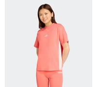 T-Shirt ADIDAS SPORTSWEAR "W 3S SJ T", Damen, Gr. M, semi turbo, weiß, Obermaterial: 100% Baumwolle, sportlich, Rundhals, Shirts (64029807-M) semi turbo, weiß