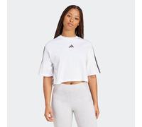 Adidas Damen Essentials 3-Stripes Cotton Loose T-Shirt, White/Black, L