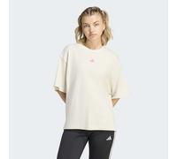 T-Shirt ADIDAS SPORTSWEAR "3 STRIPES STUDIO BOYFRIEND", Damen, Gr. S, beige (chalk weiß meliert), Obermaterial: 100% Baumwolle, normal, Rundhals, Shirts T-Shirt, Print T-Shirt, locker geschnitten (410