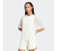 adidas Women's Soft LUX MESH Tee, Off White, M