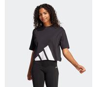 T-Shirt ADIDAS SPORTSWEAR "W BL SJ BF T", Damen, Gr. XL, schwarz-weiß (schwarz, weiß), Obermaterial: 100% Baumwolle, normal, Rundhals, Shirts T-Shirt (17217648-XL) schwarz, weiß