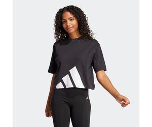 T-Shirt ADIDAS SPORTSWEAR "W BL SJ BF T", Damen, Gr. XL, schwarz-weiß (schwarz, weiß), Obermaterial: 100% Baumwolle, normal, Rundhals, Shirts T-Shirt (17217648-XL) schwarz, weiß