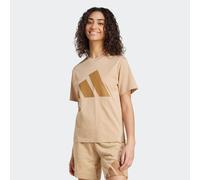 T-Shirt ADIDAS SPORTSWEAR "W BL SJ T", Damen, Gr. XS, braun (warm sandstone, braun desert), Obermaterial: 100% Baumwolle, Rundhals, Shirts T-Shirt, sportlicher Stil, Rundhalsausschnitt, aus Baumwollje