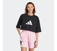 T-Shirt ADIDAS SPORTSWEAR "W FI 3B TEE", Damen, Gr. L, schwarz, Obermaterial: 100% Baumwolle, Rundhals, Shirts T-Shirt, klassischer Rundhalsausschnitt, sportlicher Stil, ohne Verschluss (35491161-L) s