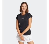 T-Shirt ADIDAS SPORTSWEAR "W LIN SJ T", Damen, Gr. L, schwarz-weiß (schwarz, weiß), Obermaterial: 100% Baumwolle, normal, Rundhals, Shirts T-Shirt, sportlicher Stil, Kurzarm, ohne Verschluss, aus Baum