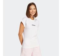 T-Shirt ADIDAS SPORTSWEAR "W LIN SJ T", Damen, Gr. S, schwarz-weiß (weiß, schwarz), Obermaterial: 100% Baumwolle, normal, Rundhals, Shirts T-Shirt, sportlicher Stil, Kurzarm, ohne Verschluss, aus Baum