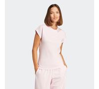 T-Shirt ADIDAS SPORTSWEAR "W LIN SJ T", Damen, Gr. XL, pink (clear pink, weiß), Obermaterial: 100% Baumwolle, normal, Rundhals, Shirts T-Shirt, Basic T-Shirt aus weichem Material (79402026-XL) clear p
