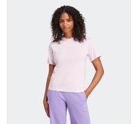T-Shirt ADIDAS SPORTSWEAR "W SL SJ T", Damen, Gr. L, pink (clear pink, weiß), Obermaterial: 100% Baumwolle, normal, Rundhals, Shirts T-Shirt, Basic Design, Rundhalsausschnitt, mit kleinem 3-Streifen L