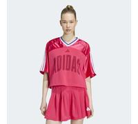 T-Shirt ADIDAS SPORTSWEAR "W STA SEAS TEE", Damen, Gr. M, pink (power pink), Obermaterial: 100% Polyester, V-Ausschnitt, Shirts T-Shirt (42251028-M) power pink