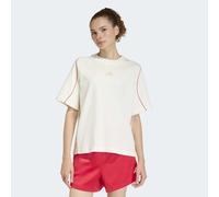 T-Shirt ADIDAS SPORTSWEAR "W STADIUM TEE", Damen, Gr. L, sanftes weiß, pure ruby, crystal linen, Obermaterial: 100% Baumwolle, normal, Rundhals, Shirts T-Shirt (30739855-L) sanftes weiß, pure ruby, cr