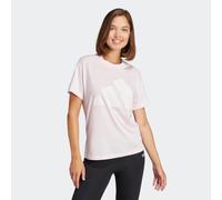 T-Shirt ADIDAS SPORTSWEAR "W WINNERS T", Damen, Gr. XL, pink (clear pink, weiß), Obermaterial: 50% Polyester, 25% Baumwolle, 25% Viskose, Rundhals, Shirts T-Shirt (34523552-XL) clear pink, weiß