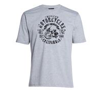 T-Shirt AHORN SPORTSWEAR "RIDE TO LIVE", Herren, Gr. 3XL, grau (grau, meliert), 80% Baumwolle, 20% Polyester, bedruckt, normal, Rundhals, Shirts T-Shirt, mit coolem Frontdruck (73837802-XXXL) grau, me