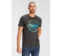 T-Shirt AJC, Herren, Gr. 3XL (64/66), grau (anthrazit), Jersey, Obermaterial: 100% Baumwolle, bedruckt, unifarben, schmal, Rundhals, Shirts T-Shirt, kurzärmelig, schmaler Schnitt, bedruckt oder unifar