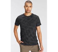T-Shirt AJC, Herren, Gr. L (52/54), schwarz (schwarz meliert), Single Jersey, Obermaterial: 85% Baumwolle, 15% Polyester, meliert, regular fit, Rundhals, Shirts T-Shirt, Kurzarm, Regular Fit, meliert,