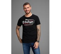 T-Shirt AJC, Herren, Gr. S (44/46), schwarz, Jersey, Obermaterial: 100% Baumwolle, bedruckt, unifarben, schmal, Rundhals, Shirts T-Shirt, kurzärmelig, schmal geschnitten, mit stylischem Druck (9134481