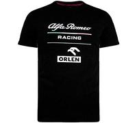 T-Shirt Alfa Romeo Essential offizielles Team F1 Racing Offizielle Formel 1, Schwarz , X-Small
