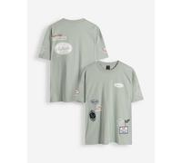 T-Shirt - Allover-Print - hellgrün XXL
