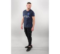T-Shirt ALPHA INDUSTRIES "ALPHA INDUSTRIES Men - T-Shirts NASA Reflective T", Damen, Gr. XL, rep.blau, Shell: 100% Cotton [grey heather=90% CO, 10% Polyester], Shirts T-Shirt (67339413-XL)