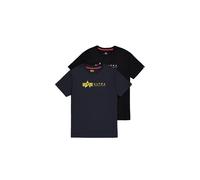 Alpha Industries Alpha Label T-Shirt 2 Pack Größe M