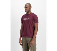 Alpha Industries T-Shirt Alpha Label - 100% Baumwolle - Größe M Rot