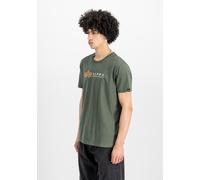 T-Shirt ALPHA INDUSTRIES "Alpha Label T-Shirt", Herren, Gr. XL, grün (schwarz olive), Obermaterial: 100% Baumwolle, Shirts T-Shirt (70163768-XL) schwarz olive